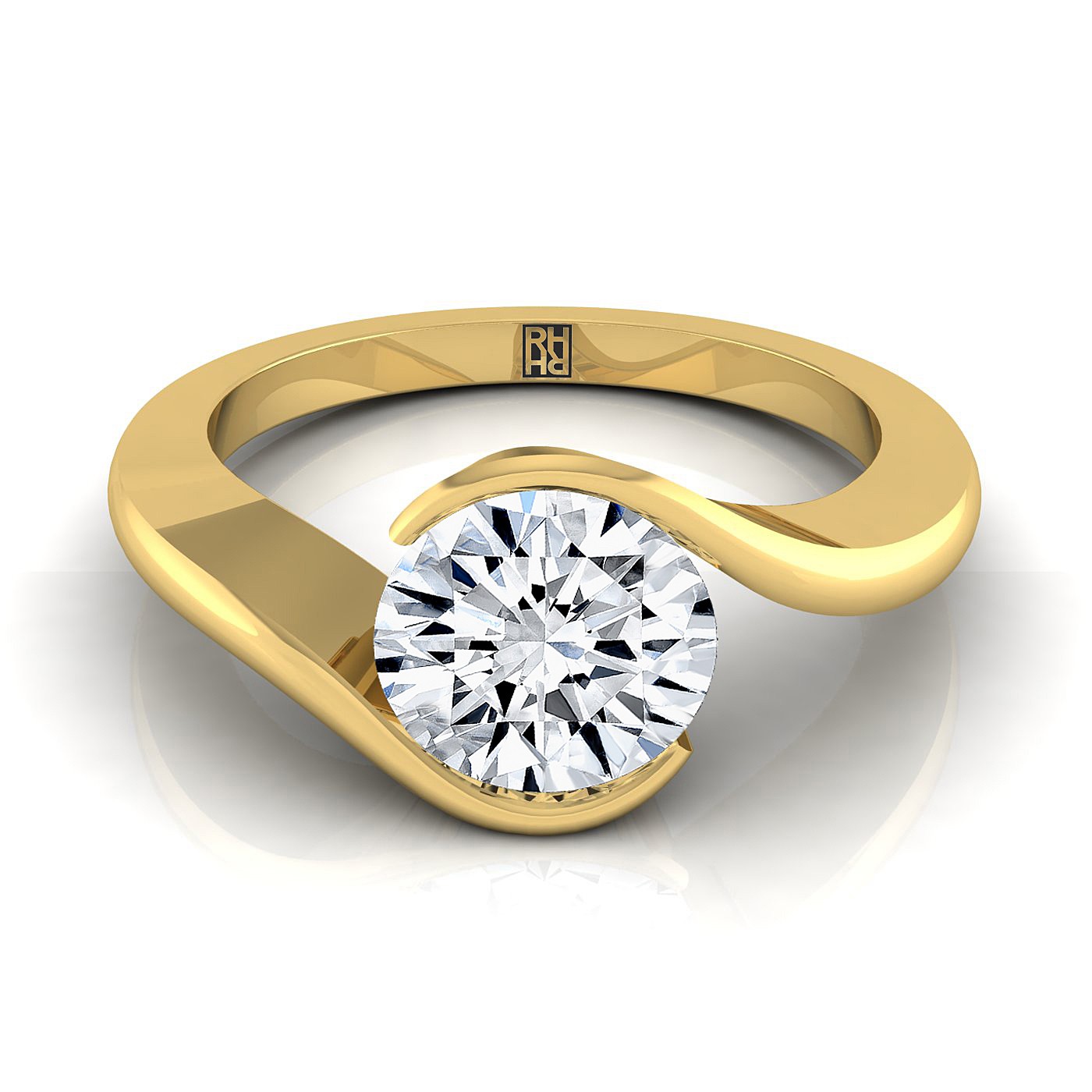 Tacori HT2515RD12X Reverse Crescent Contemporary Diamond Engagement Ring |  3028